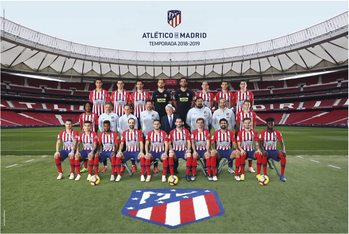 Poster Atletico Madrid 2018/2019 - Plantilla