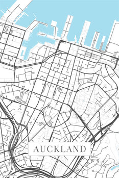 Poster Auckland white