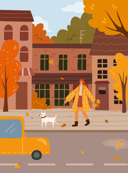 Poster Autumn mood landscape