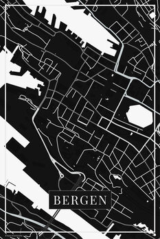 Canvas Print Bergen black