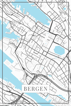 Canvas Print Bergen white