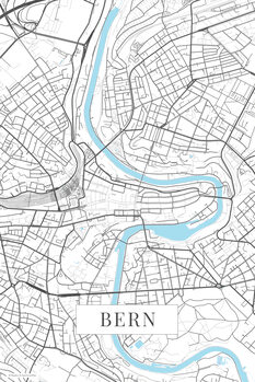 Canvas Print Bern white