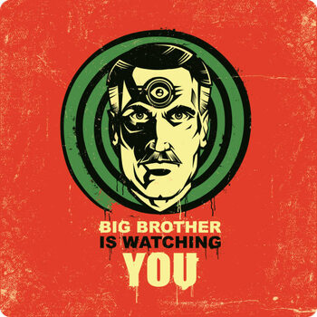 Poster Big Brother is watching you illustration