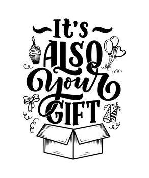 Poster Birthday lettering in retro style. Anniversary