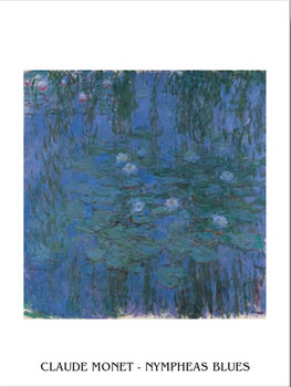 Blue Water Lilies Art Print