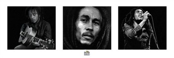 Poster Bob Marley - 3 images (B&W)