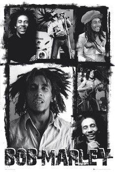 Poster Bob Marley - photo collage