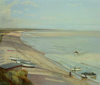 Canvas Print Bringing the Catch Ashore