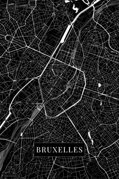 Canvas Print Bruxelles black