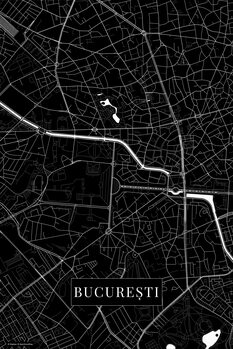 Canvas Print Bucuresti black