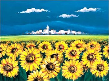 Carol - paese dei girasoli Art Print