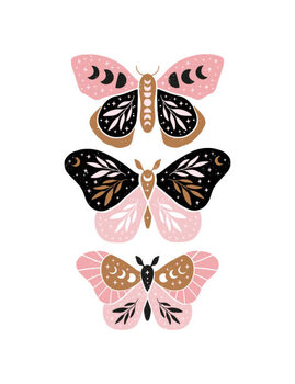 Poster Celestial butterfly vector illustration.