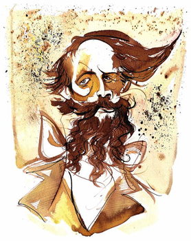 Poster Charles Dickens - caricature