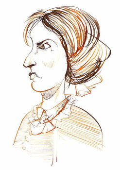 Poster Charlotte Bronte - English novelist and poet