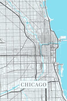 Canvas Print Chicago white