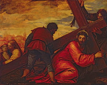 Poster Christ Sinking under the Weight of the Cross