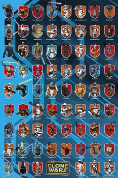 CLONE WARS - characters Poster