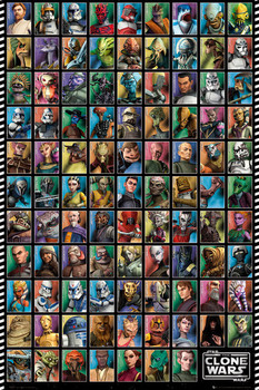 Poster CLONE WARS - grid