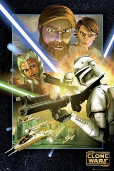 CLONE WARS - jedi blast Poster