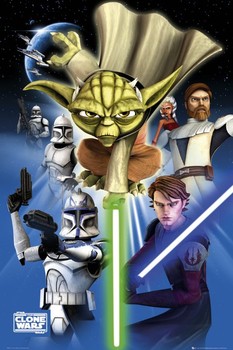 CLONE WARS YODA Poster