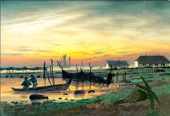 Coastal Landscape in Twilight, 1818 Art Print