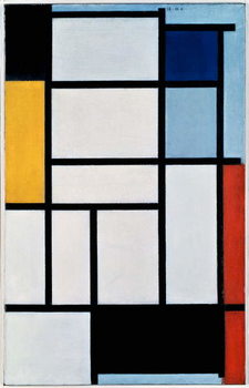 Poster Composition with red, black, yellow, blue and grey, 1921