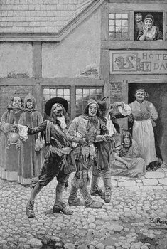 Poster Coureurs de Bois, engraved by G.E. Johnson