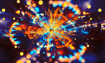 Poster Dark abstract flower fractal