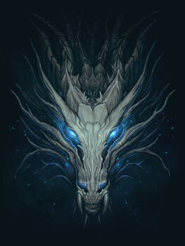 Poster Dark magic dragon
