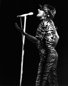 Canvas Print Dec. 19, 1980 - Rod Stewart on stage in London