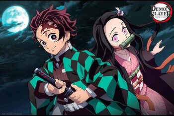 Poster Demon Slayer: Kimetsu no Yaiba - Tanjiro Kamado & Nezuko Kamado