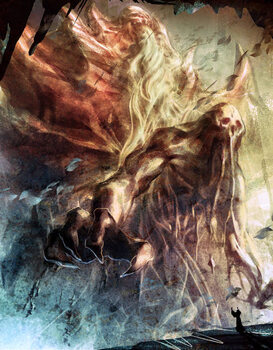 Poster digital illustration of fantasy scene of