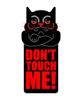 Poster Dont touch me. Grumpy cat. Vector illustration