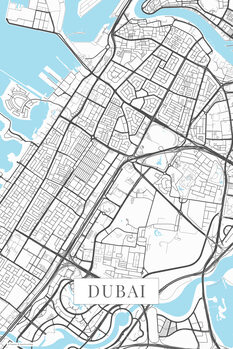 Canvas Print Dubai white