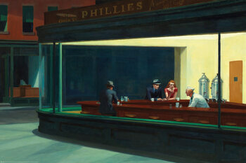 XXL Плакат Edward Hopper - Nighthawks