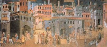 Effect of the Good Government on City and Country Life Art Print