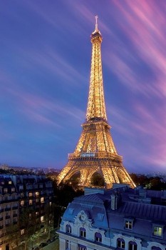 Eiffel tower - at dusk Poster