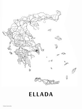 Canvas Print Ellada black & white