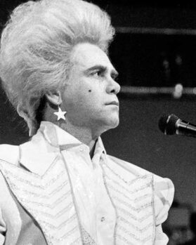 Canvas Print Elton John, December 1986