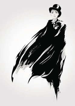 Poster Fashion girl in sketch-style