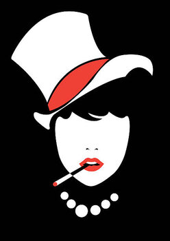 Poster Fashion girl in sketch-style