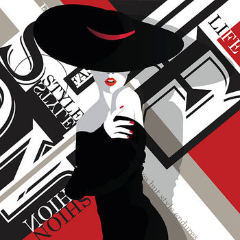 Плакат Fashion teenage girl.