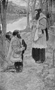 Poster Father Hennepin Celebrating Mass