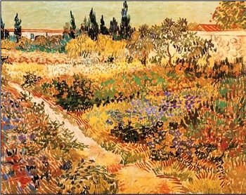 Flowering Garden with Path, 1888 Art Print