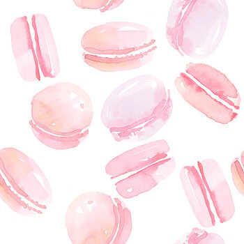 Poster french sweets handdrawn concept. pastel color