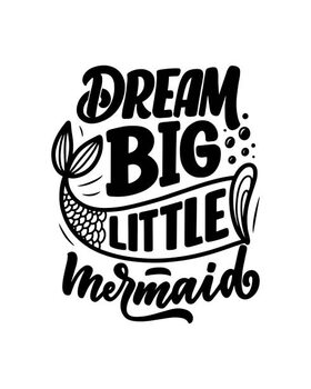 Poster Funny hand drawn lettering quote about