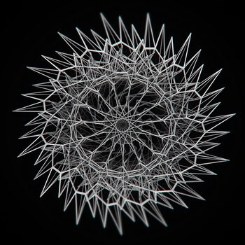 Poster Geomatric Radial Sculpture, c.2015-2025