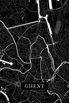 Canvas Print Ghent black