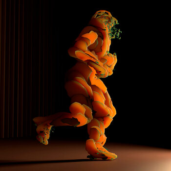 Poster Glowing Figure Slices motion, c.2015-2025