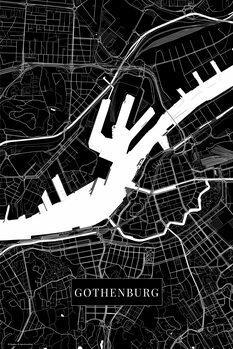 Canvas Print Gothenburg black